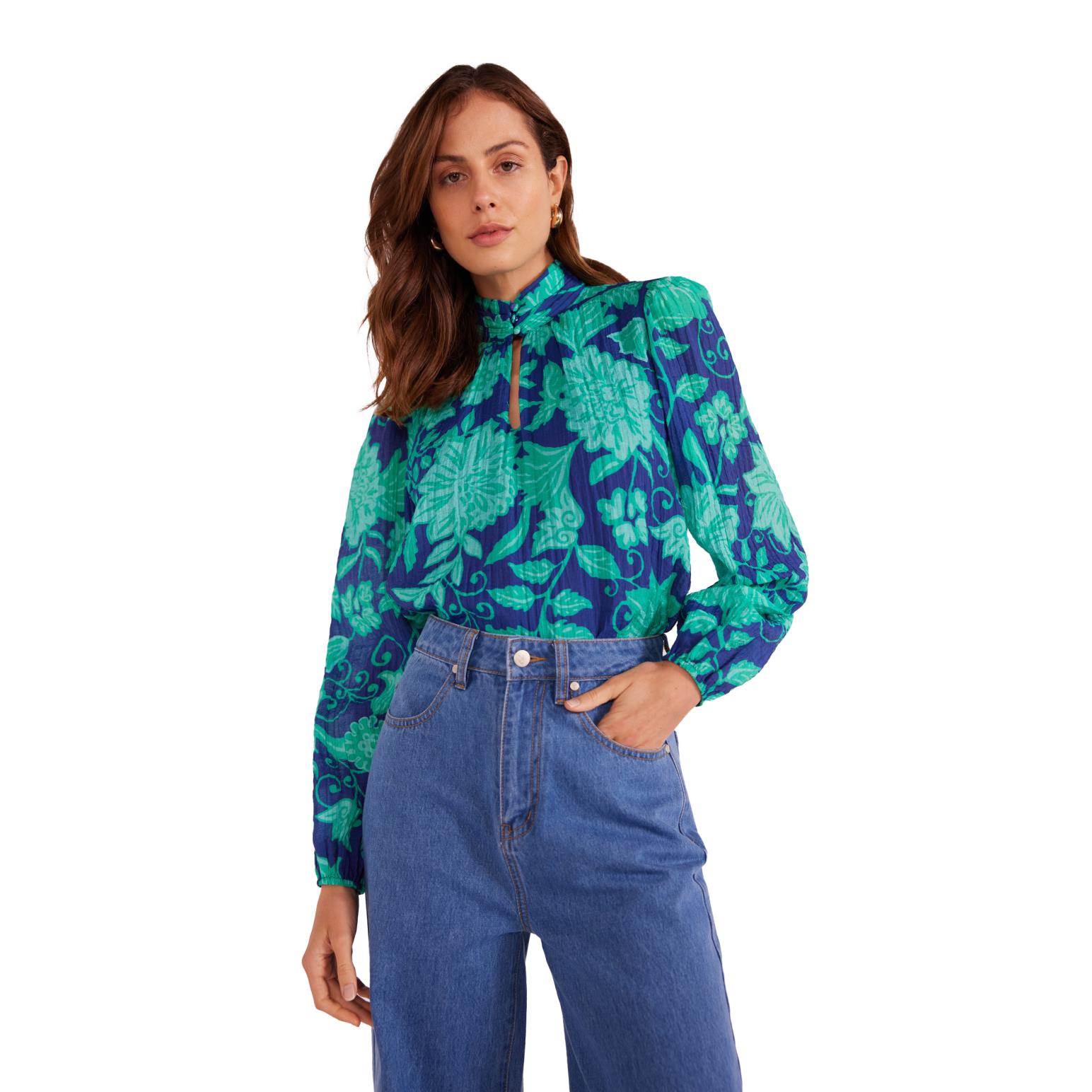 MINKPINK Connie Keyhole Blouse